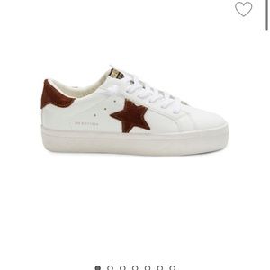 Vintage Havana womens 7.5 Star Dyed Calf Hair-Trim Low-Top Sneakers